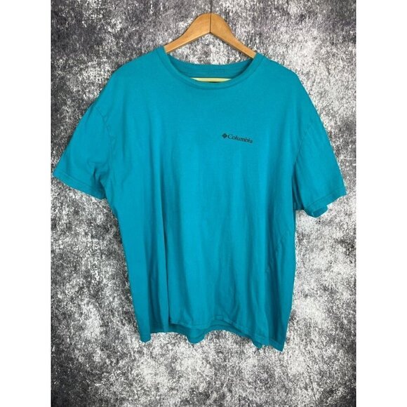 Columbia Hiking Mountain backpacking 80's colors Tee shirt T Mens  XXL - Picture 2 of 12